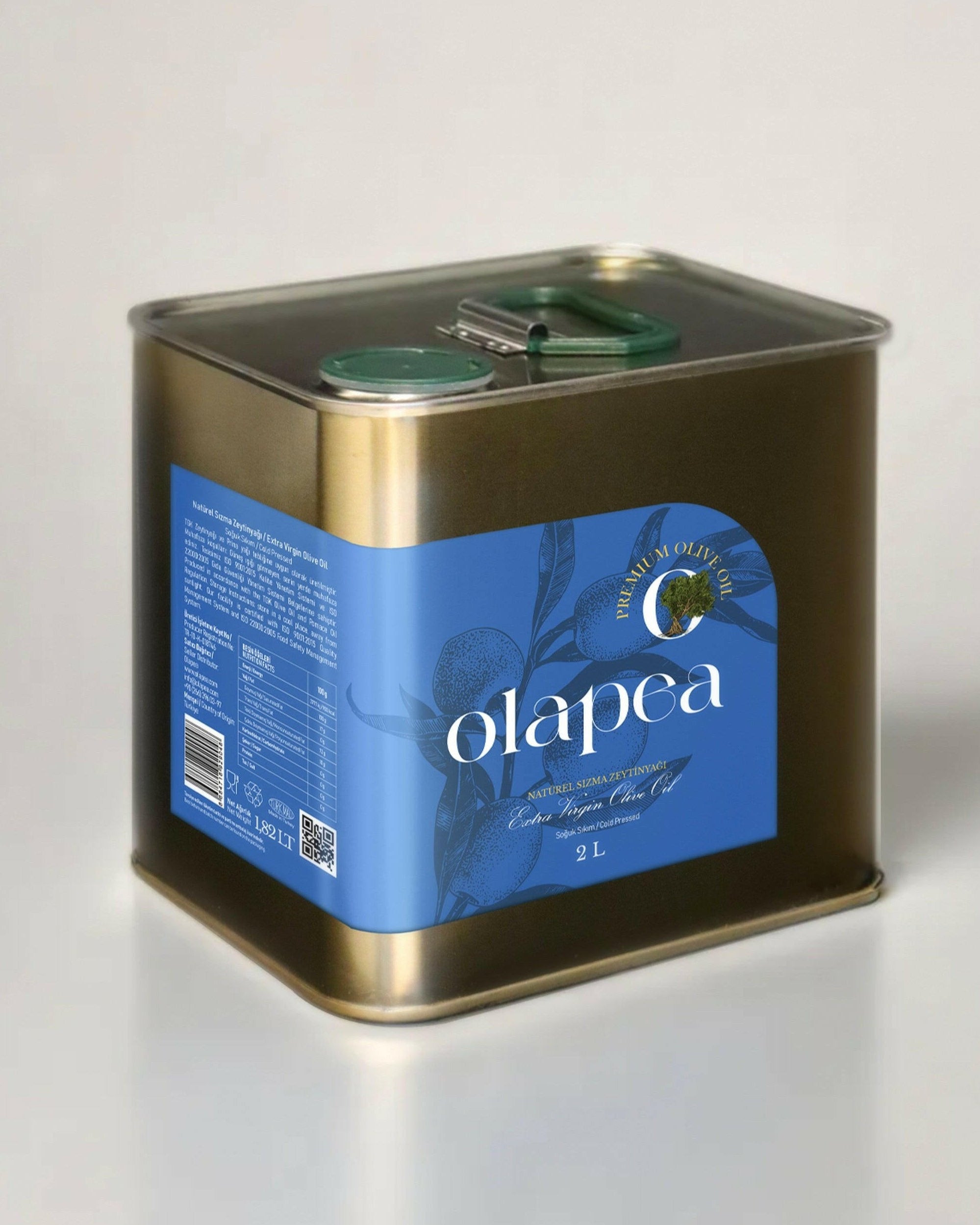 Olapea Ayvalık (Edremit) Erken Hasat Soğuk Sıkım Zeytinyağı 2 Litre.