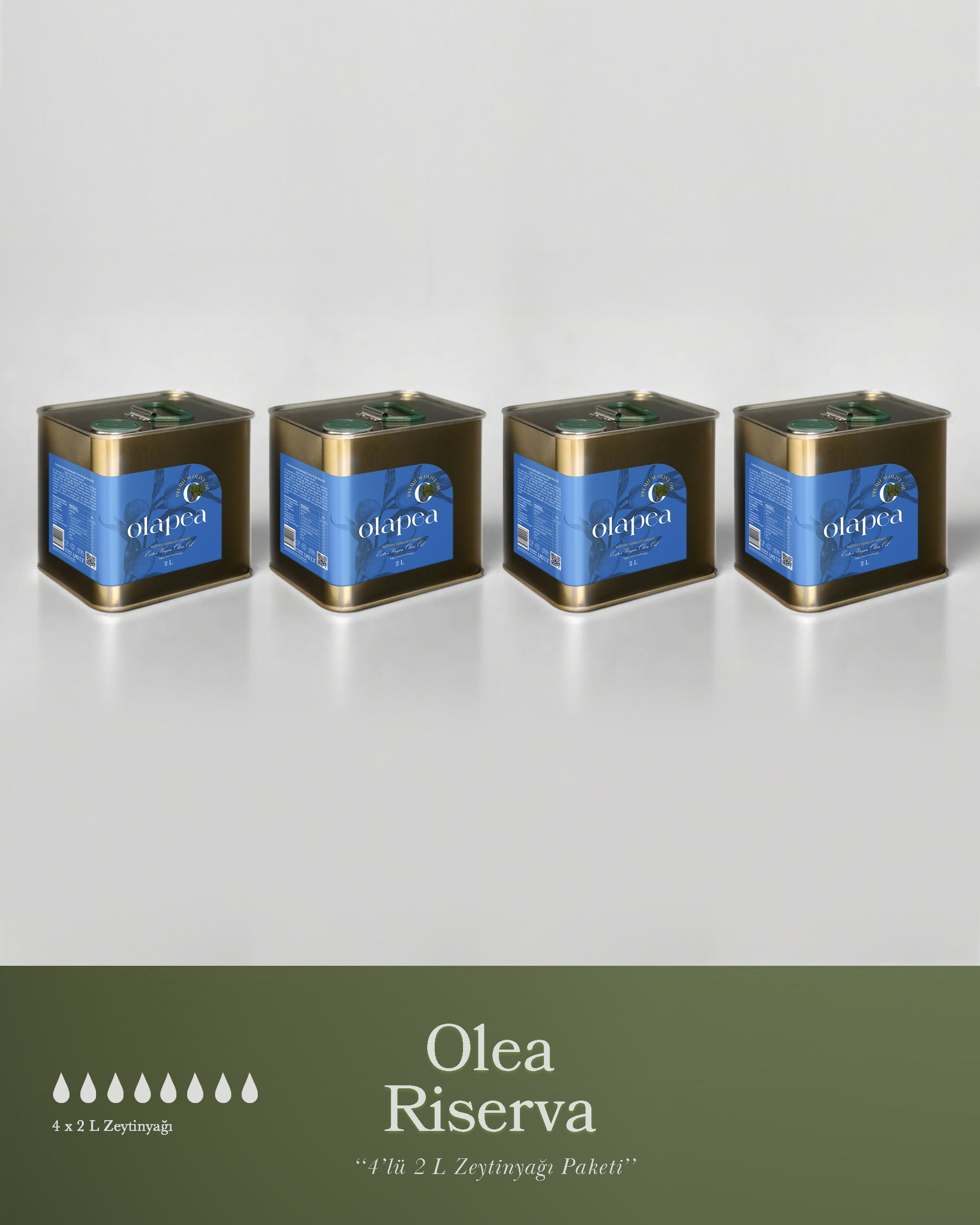 Olea Riserva- 4’lü 2 L Zeytinyağı Paketi
