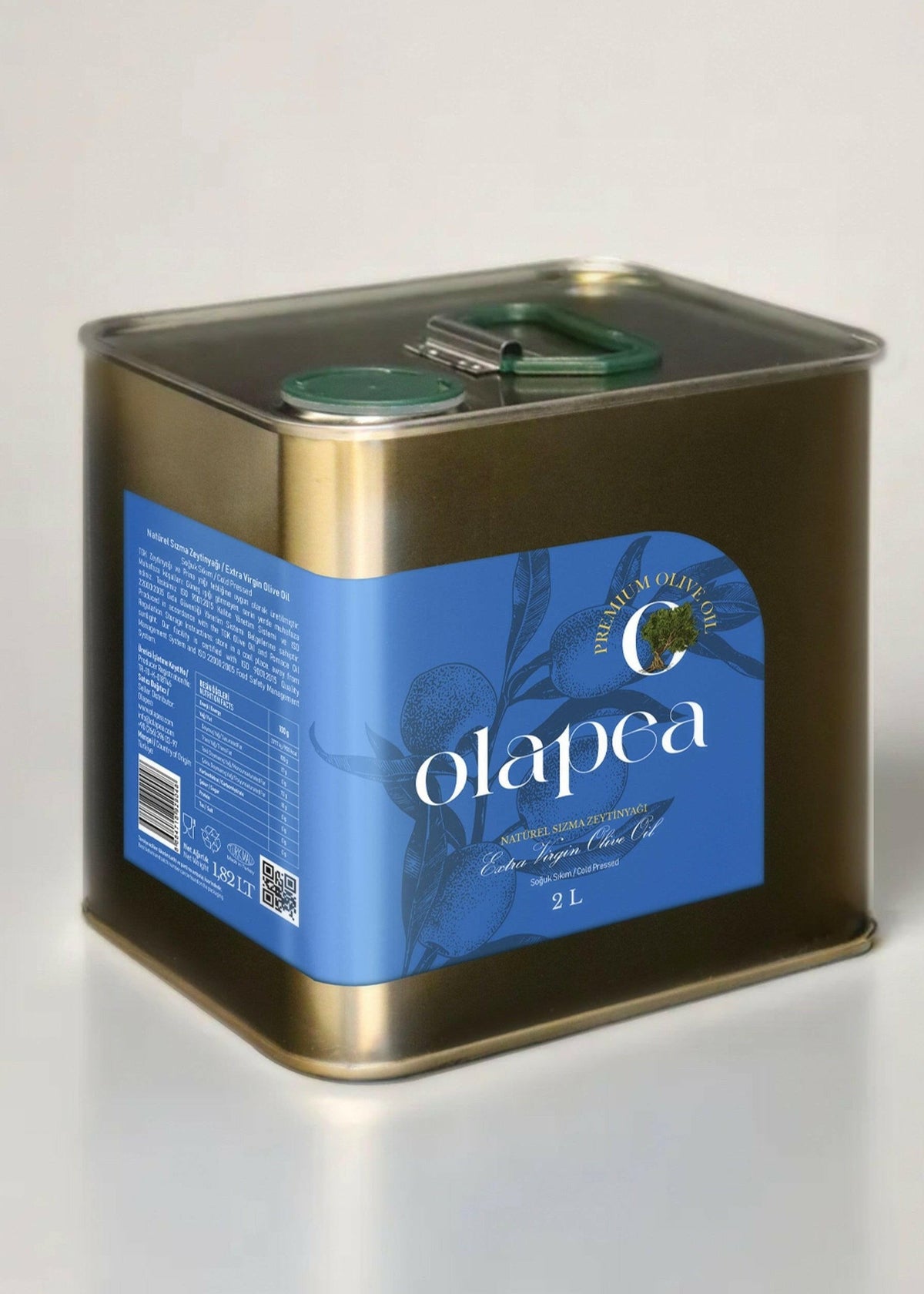 Olapea Ayvalık (Edremit) Erken Hasat Soğuk Sıkım Zeytinyağı 2 Litre.